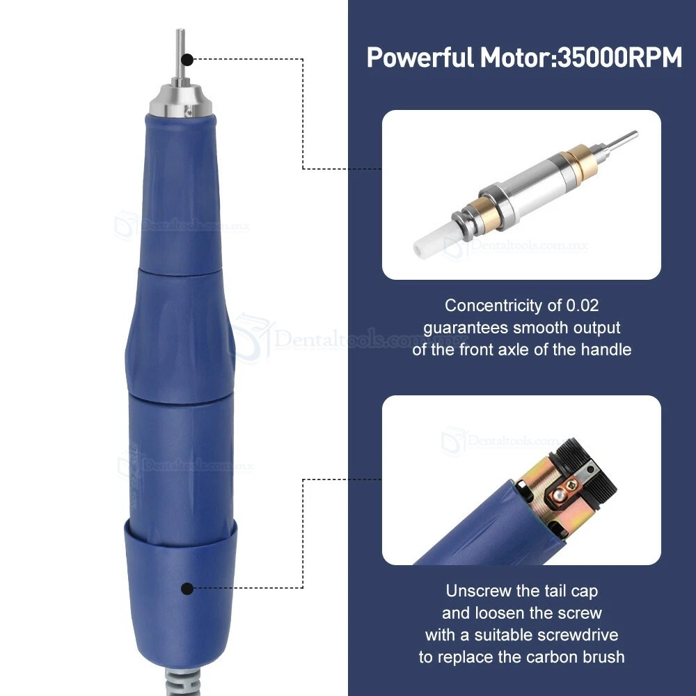 Strong STRONG210 Micromotor para laboratorio dental con pieza de mano 102L de 35000RPM